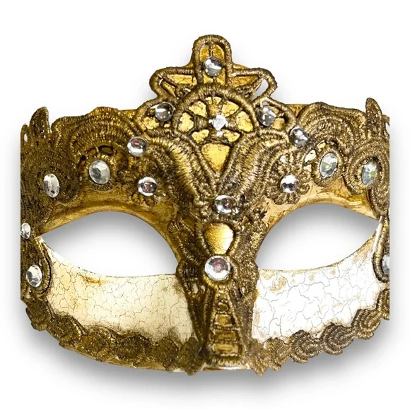 GOLD Vintage MARDI GRA or MASQUERADE MASK CIRCA 2014 - Picture 6 of 14